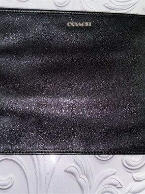 Coach Legacy Flap Black Glitter Clutch